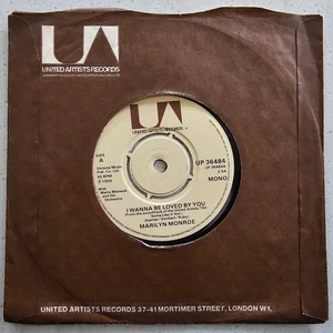 Marilyn Monroe (e) I Wanna Be Loved By You - Excellent Condition Reissue 7" - Picture 1 of 6