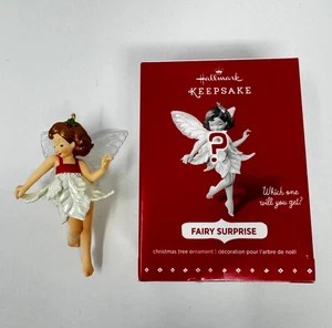 Hallmark 2015 Weihnachtsstern Fee Bote Überraschung Ornament neu bemalen rot weiß IOB - Bild 1 von 12