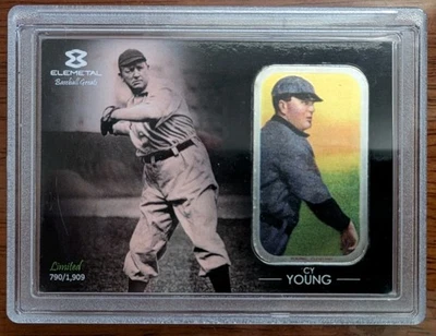 Barra de plata CY YOUNG Elemetal T206 Baseball Greats .999 1 OZ T-206 HOF 790/1909 Foto 1 de 4