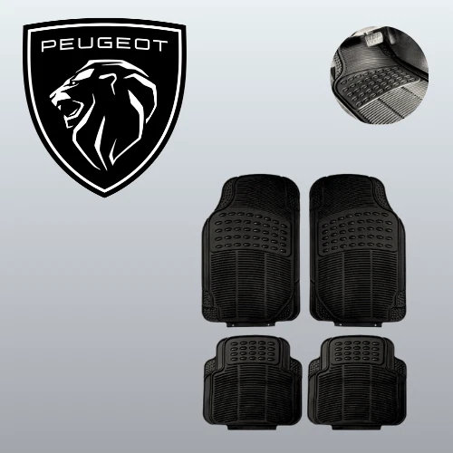 For All Peugeot 3008 Car Floor Mats 4pcs All Weather Guard Rubber Custom Fit - Image 1 of 4