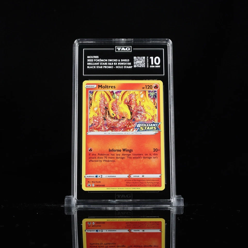 TAG 10 Moltres SWSH185 SWSH: Sword & Shield Promo Cards Holo - Image 1 of 1
