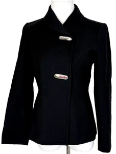 Blazer Burt Newman Mujer Talla M De Colección 100% Lana Pura Negro Clásico Hermoso - Imagen 1 de 15