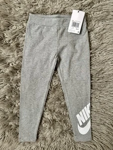 Nike Girl Gray Logo Leggings Pants 6 - Picture 1 of 1