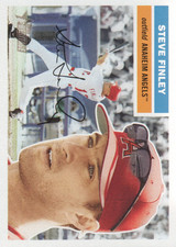 2005 Topps Heritage Anaheim Angels Baseball Card #311 Steve Finley