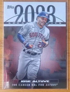 2024 Topps 2023 Greatest Hits#23GH-10 Jose Altuve - Picture 1 of 1