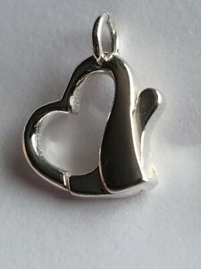 JewelsObsession Sterling Silver 18mm Lock and Heart Charm w/Lobster Clasp 