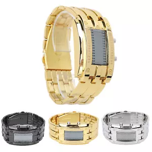 Men's Watch Fashion Exquisite Waterproof LED Watch With Binary Time Mode Display - Picture 1 of 21