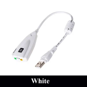 5HV2 Stereo 7.1 Channel with Cable Sound Card USB Sound Card Computer Games Dedi - Afbeelding 1 van 14