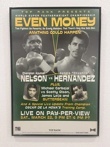 Even Money Azumah Nelson Vs Genaro Hernandez Foamcore Framed Poster. - Picture 1 of 10