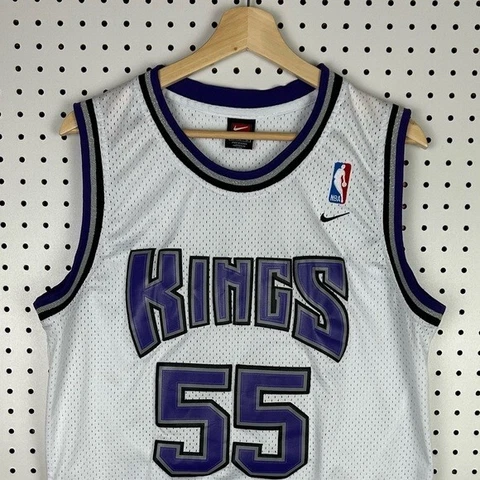 Jason Williams Sacramento Kings Vintage Nike Jersey Mesh White Purple Sz Medium Cover