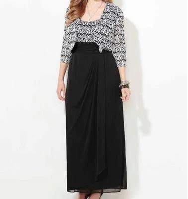 Mother of Bride Groom Women's Wedding formal Lace Bolero&gown Dress plus 24W2X3X - Image 1 of 4