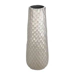 Metallvase gehämmert Deko Vase silber Dekovase Wohnzimmer Stehvase 405 cm - Bild 1 von 5