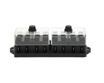 8 Way 12V Automotive ATO/ATC Blade Fuse Box Block - Image 1 of 4