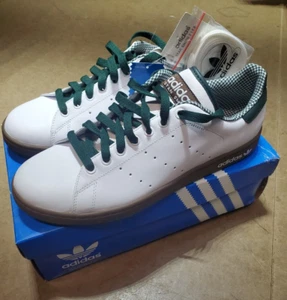 VINTAGE ADIDAS STAN SMITH 2 LE White / Ivy / Brown Houndstooth Rare OG NIB Sz 11 - Picture 1 of 9