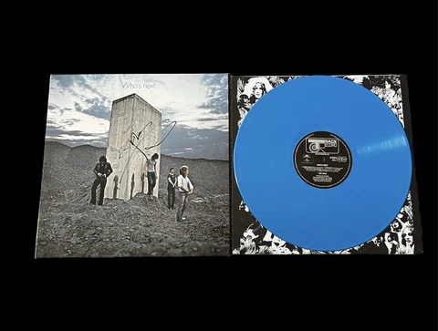 SIGNED PETE TOWNSHEND THE WHO WHOS NEXT BLUE VINYL EXACT VIDEO PROOF RARE Cover