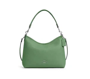 Bolso de Hombro COACH CR148 Laurel Cuero Guijarro Suave en Verde Suave NUEVO🎀NUEVO EN PAQUETE🎁NUEVO CON ETIQUETAS - Imagen 1 de 9