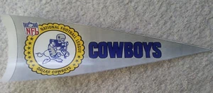 1966 Dallas COWBOYS mini NFL Vintage football plastic vinyl PENNANT old afl flag - Picture 1 of 3