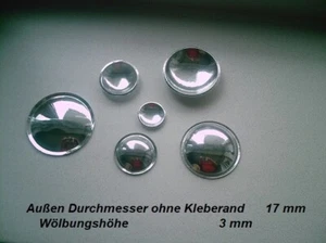 Dust Cap High Quality Speaker Dust Incl. Adhesive Chrome Plated 2 X cvc 17 - Picture 1 of 2