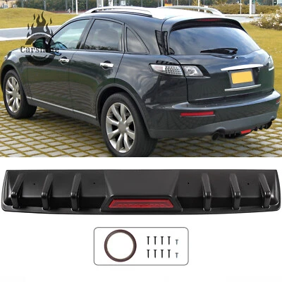 For Infiniti FX35 FX37 FX50 FX30d QX70 Rear Lower Bumper Diffuser Lip Shark Fin - Image 1 of 4