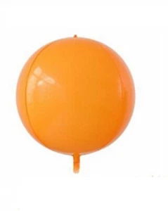 Pastel Orange Orbz Balloon 22" Sphere ORANGE Orb Foil Globe Halloween Balloon - Picture 1 of 7