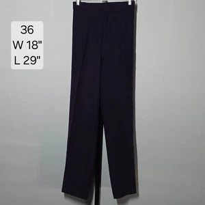 Levi Strauss & Co. Women’s Vtg Polyester Dress Career Pants Trousers Navy 12 - Picture 1 of 5