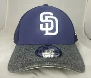 San Diego Padres MLB New Era 39THIRTY Flex Hat -Blue/Gray Size Small/Medium - Picture 1 of 11