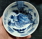 4.4 "Old China porcelain Qing Dynasty Guangxu Blue and white Dragon pattern bowl