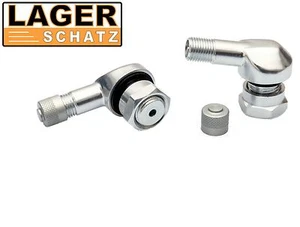 2 x silver angle valves for BMW R850GS R1100GS R1150GS R1200GS Adventure - Picture 1 of 2