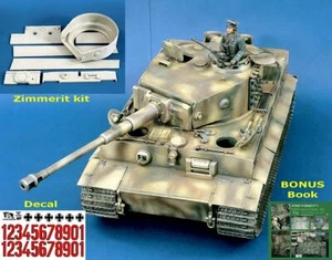 Verlinden 120 mm 1/15 Tiger I Ausf.E Final con Zimmerit y Calcomanía y Libro Segunda Guerra Mundial 863+864 - Imagen 1 de 1