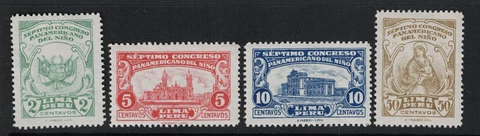 Peru SC# 264 - 267 Mint Hinged (Most LH 267 Hinge Rem) - S16819 Cover