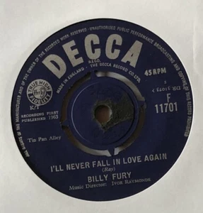Billy Fury I'll Never Fall In Love Again in Summer Vinyl Recordf F11701 - Picture 1 of 1