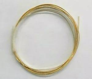 Filo pieno oro 14 carati mezzo duro 1/2 tondo 20 Ga calibro 5 piedi - Foto 1 di 2