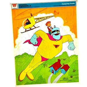 Hanna-Barbera Frankenstein Jr The Impossibles Frame-Tray Puzzle Whitman 1969 - Picture 1 of 11