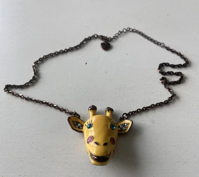 Collar jirafa esmalte amarillo Betsy Johnson Foto 1 de 3