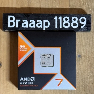 AMD Ryzen 7 9800X3D AM5 4.70GHz To 5.2GHz 8-Core 16 Thread Desktop Processor NEW - Image 1 of 4