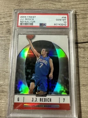 2006-07 Topps Finest #98 JJ Redick Rookie Refractor PSA 10 Gem Mint - Image 1 of 2