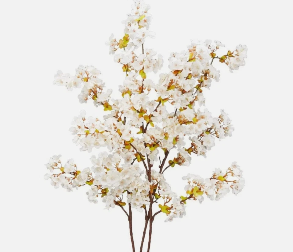 8 Piezas Ramas de Flor de Cerezo Blanco Seda 39.3" Artificial_Boda Decoración del Hogar  Foto 1 de 1