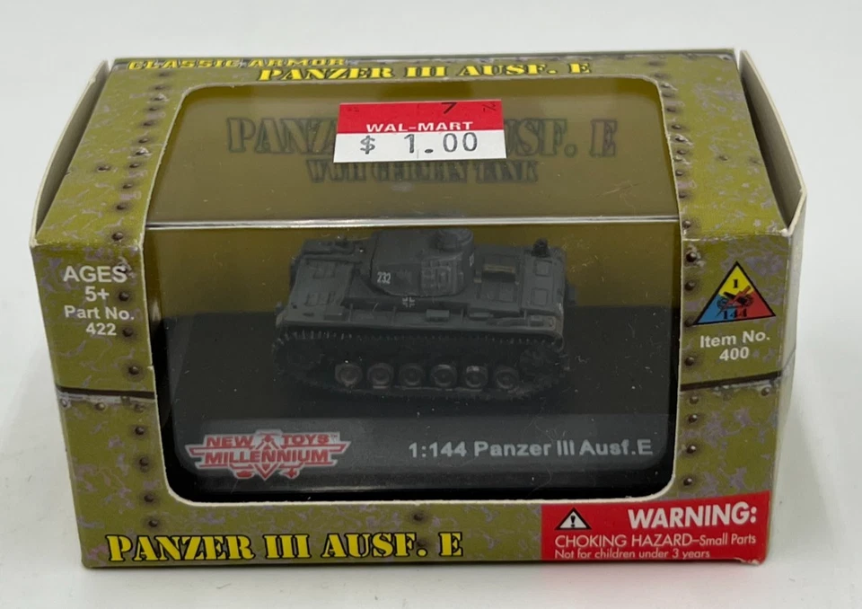 New Millennium Toys 1:144 Panzer III Ausf.E Classic Armor WWII German Tank NIB - Image 1 of 4