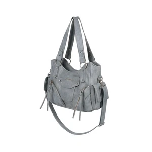 [US no custom fee] IUGAMAKARAS Studded Leather Shoulder Bag (Sky Blue) - Bild 1 von 6