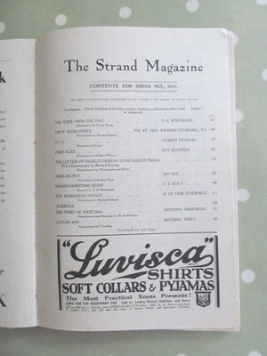 THE STRAND MAGAZINE DEC XMAS 1931 INC P G  WODEHOUSE, WINSTON CHURCHILL & SAPPER - Image 1 of 4