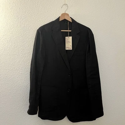 Chaqueta de lino negra para hombre Muji, pequeña, nueva con etiquetas Foto 1 de 4