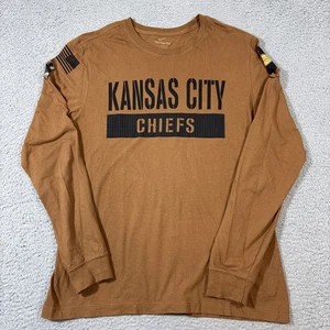 Camiseta Nike Para Hombre Grande Kansas City Chiefs Salute To Service LS Algodón Marrón - Imagen 1 de 6
