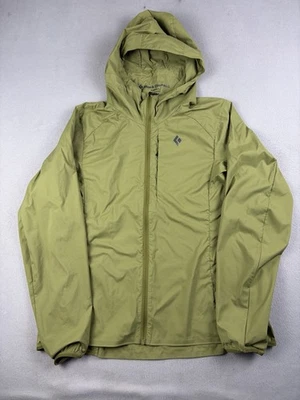 Chaqueta cortavientos negra diamante para mujer XL verde cremallera completa con capucha senderismo al aire libre Foto 1 de 4