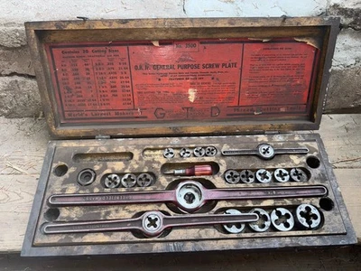 Vintage GT&D Greenfield Tap & Die Tool Set #3500 Near Complete - Image 1 of 4