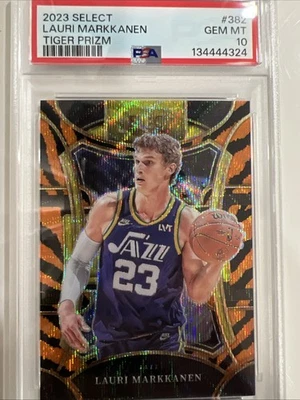 2023 Panini Select Mezzanine Level Lauri Markkanen #382 Tiger Stripes Prizm POP1 Foto 1 de 4