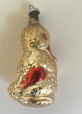 De colección 3" Alemania Occidental PATO DORADO Vidrio Mercurio Adorno de Navidad Foto 1 de 4
