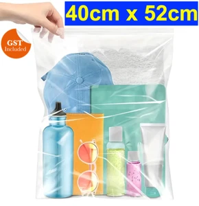 BULK Extra Large Size Clear Resealable Zip Bags Plastic Lock Bag 400mm x 520mm - Picture 1 of 4