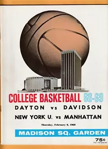 1969 Dayton Flyers Davidson Manhattan Program Lefty Driesell Don Donoher P30 - Picture 1 of 7