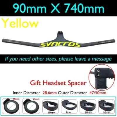 Manillar integrado para bicicleta MTB de fibra de carbono FRASER IC SL XC -17° grados 28,6 mm Foto 1 de 4