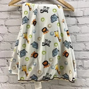 Bedtime Originals Jungle Buddies Velour Sherpa Plush Baby Blanket Throw - Picture 1 of 5